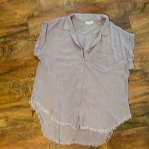Short sleeve button up top